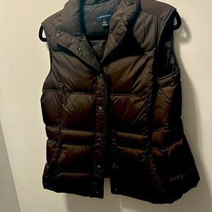 Land’s End women’s brown puffer vest, size large 10/12